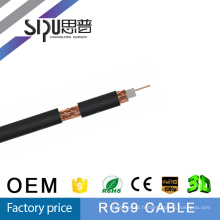 SIPU meilleure qualité rg59 câble coaxial TV câble RG59 en vrac + câble d’alimentation siamois, 500 ft, Commscope Rg59 câble